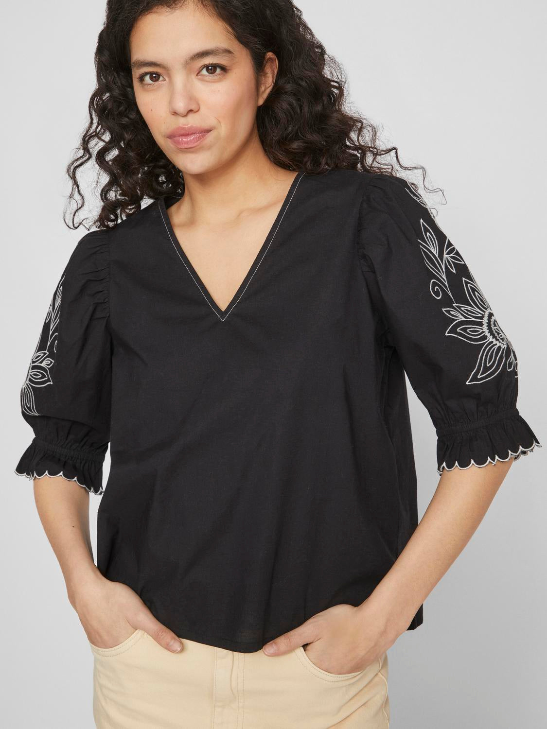 VISELLA T-Shirts & Tops - Black