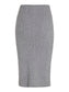 VIRIL Long Skirt - Medium Grey Melange