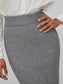 VIRIL Long Skirt - Medium Grey Melange