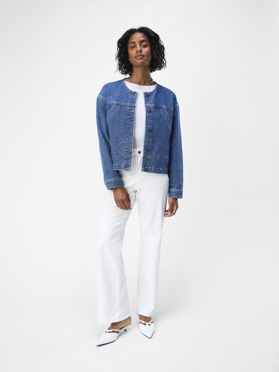 OBJXENIA Denim Jacket - Medium Blue Denim