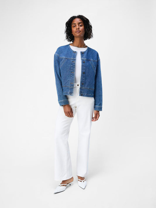 OBJXENIA Denim Jacket - Medium Blue Denim