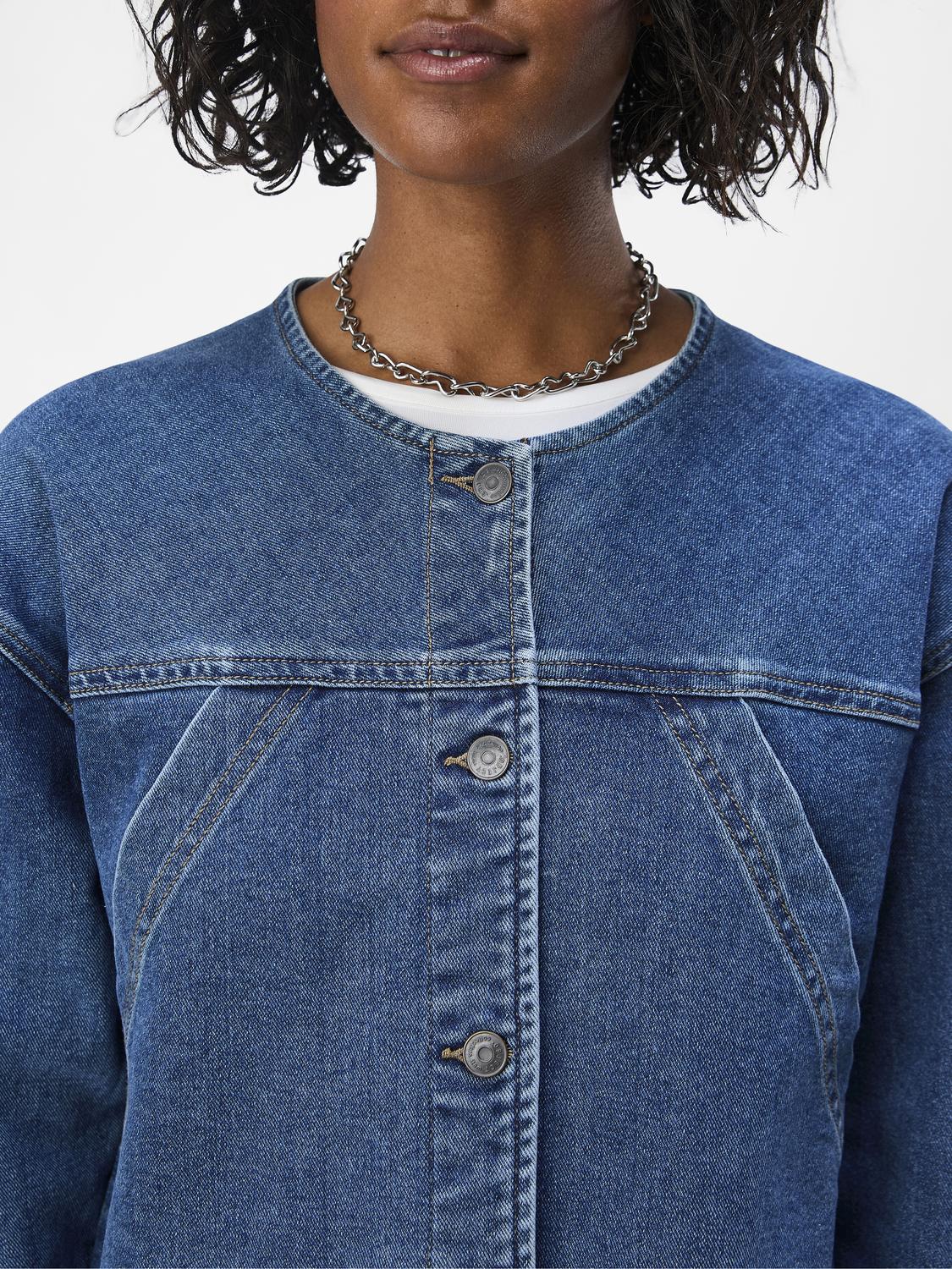 OBJXENIA Denim Jacket - Medium Blue Denim